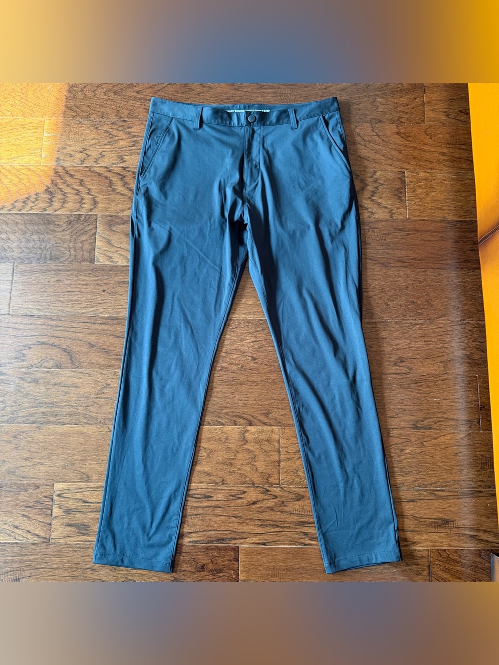 Rhone Pants Mens 36x32 Black Commuter Slim Fit Chino Performance Stretch
